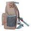 Dino World children's backpack, T-Rex patch, khaki brown