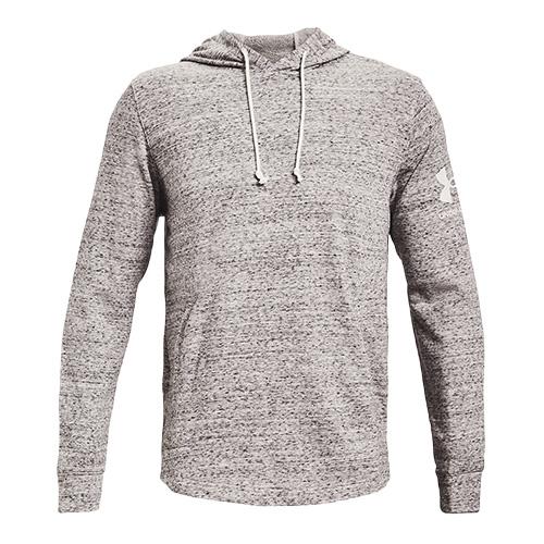 Pánska mikina Under Armour RIVAL TERRY HOODIE - Farba: Sivá, Veľkosť: L