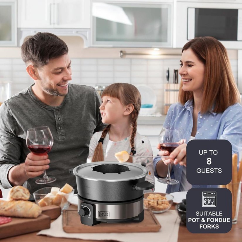 Fondue set Black+Decker BXFC1000E stainless steel/black