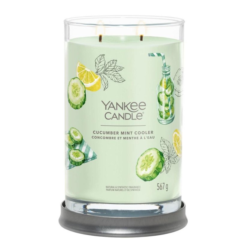Świeca Yankee candle Signature Tumbler duża, Cucumber Mint Cooler