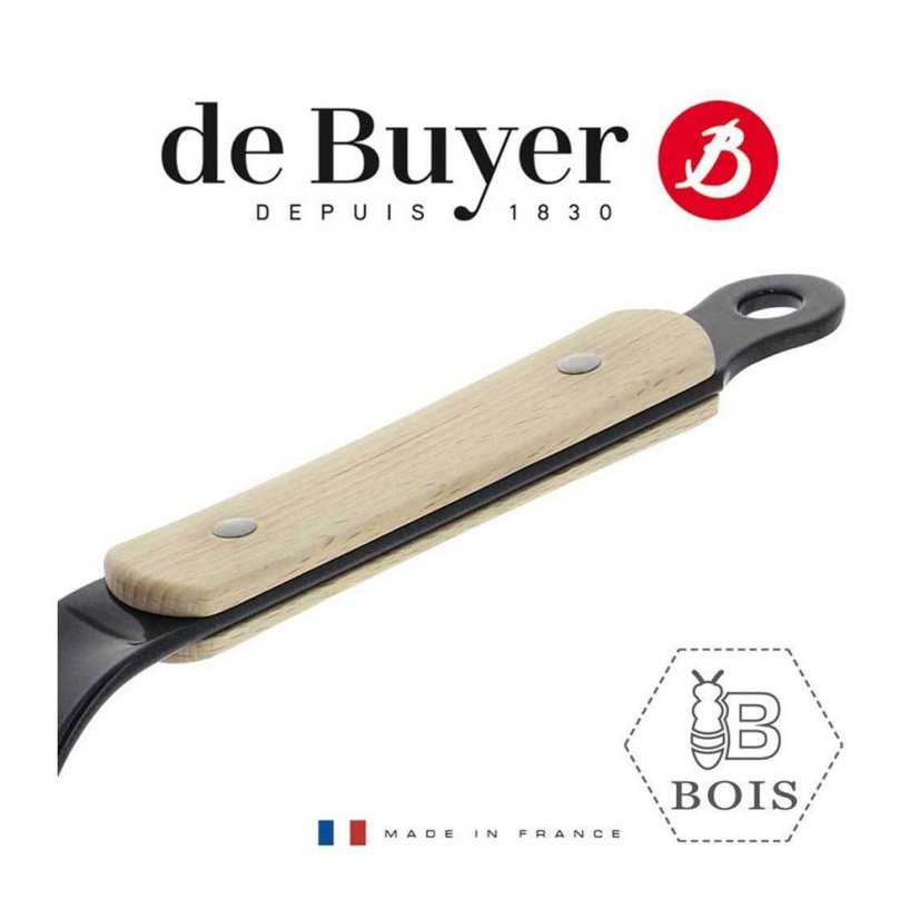 Stahl-Tiefpfanne de Buyer Mineral B Bois 5714.24, 24 cm