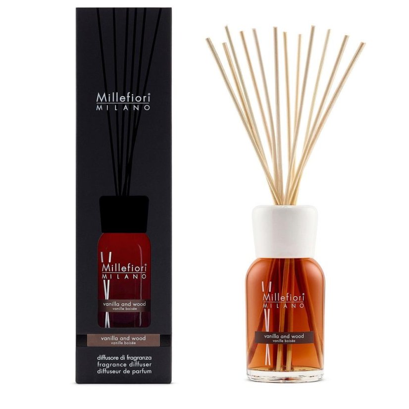 Diffusor Millefiori Milano Natural, Vanilla & Wood, 500 ml