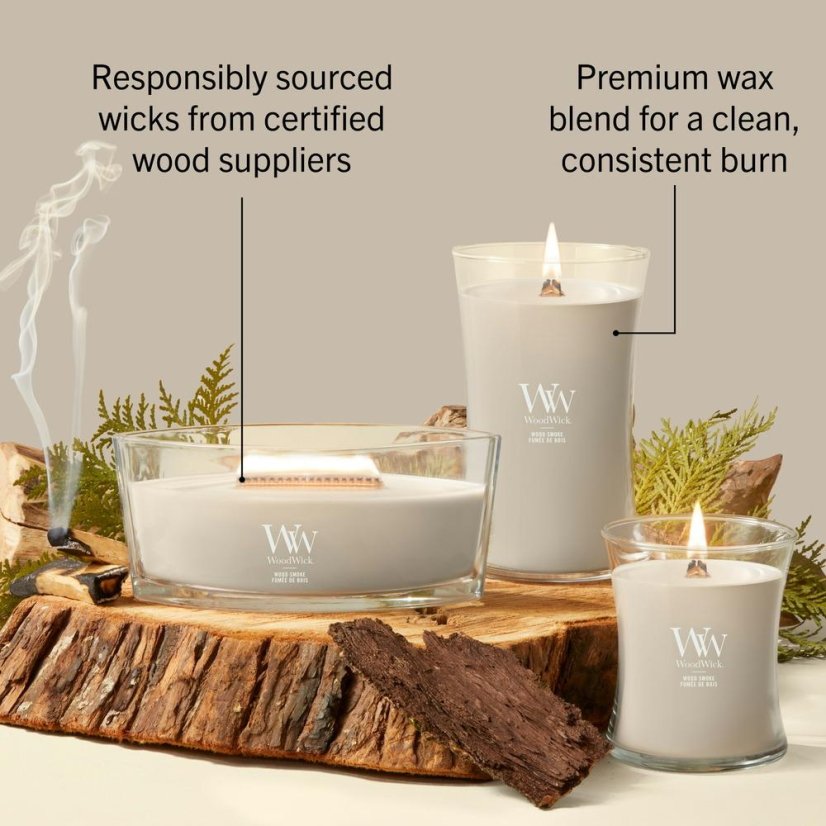 WoodWick Medium Candle, Wood Smoke