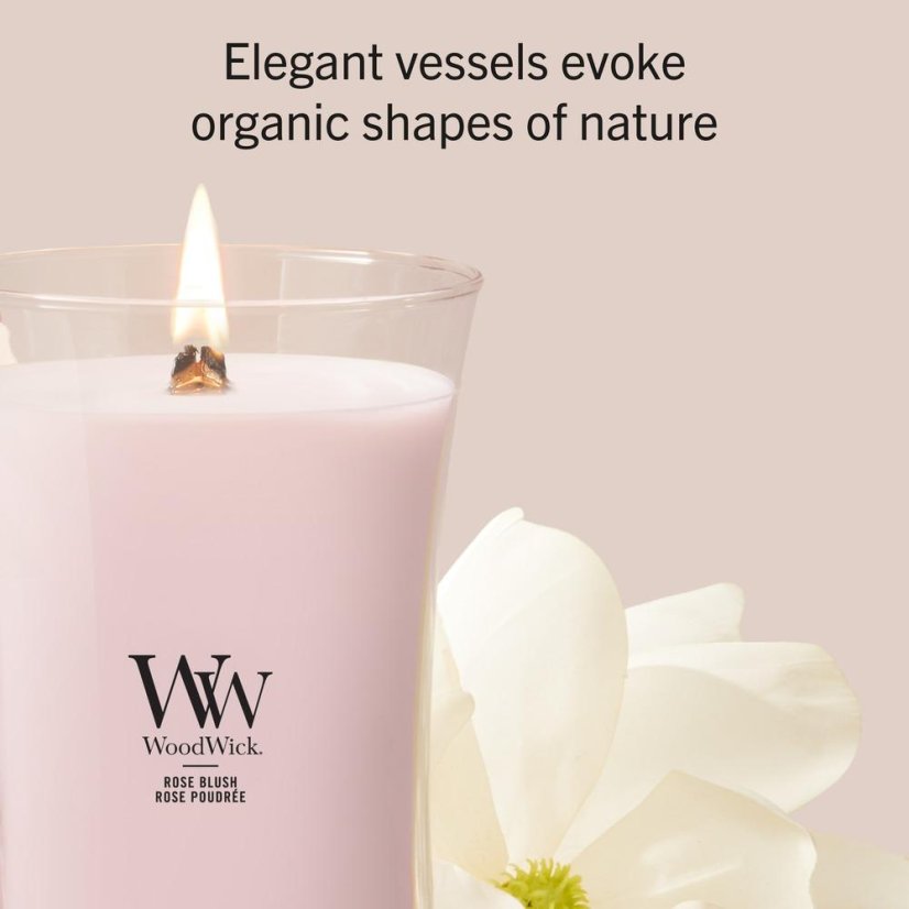 WoodWick-Kerze, groß, Rose Blush