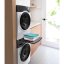 Universeller Zwischenraum zwischen Waschmaschine und Trockner mit ausziehbarem Regal Meliconi Torre Black 656136 schwarz
