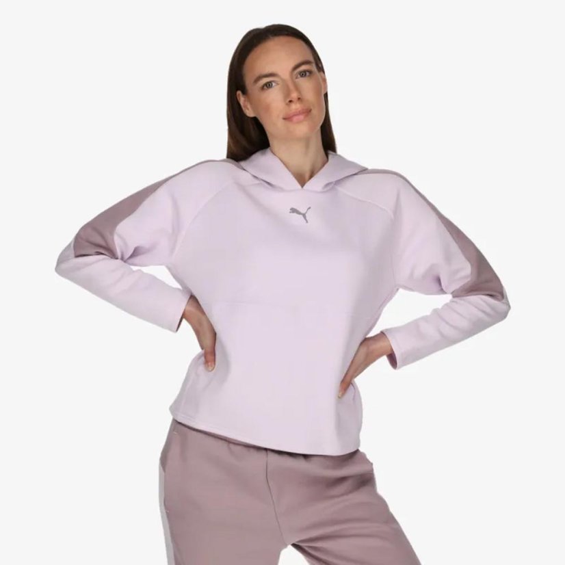 Damen-Sweatshirt Puma Evostripe Hoodie - Farbe: Schwarz, Größe: L