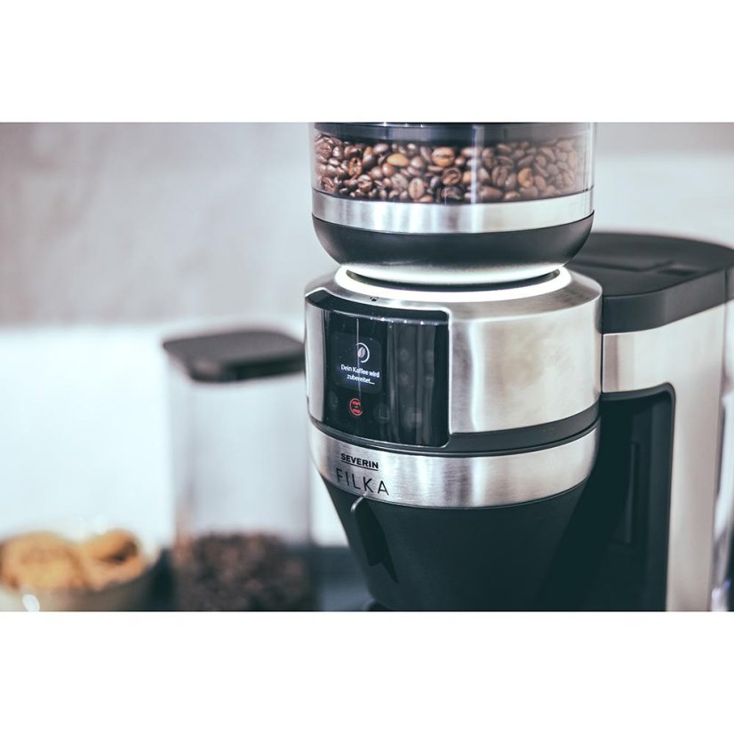 Kaffeemaschine Severin Filka KA 4852 schwarz-silber