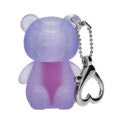 Lip gloss with a Top Model teddy bear charm, blueberry scent