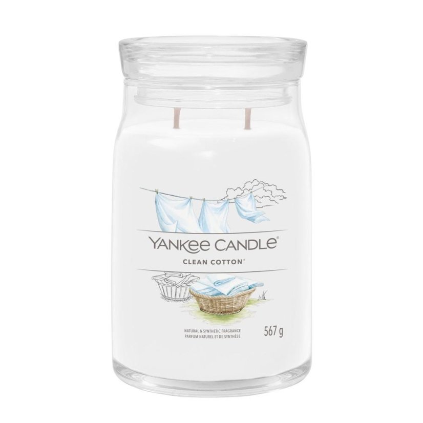 Yankee candle Signature Kerze, groß, Clean Cotton