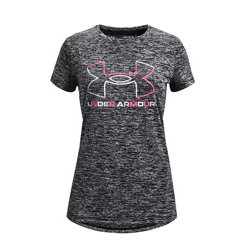 Dziewczęca koszulka Under Armour Tech BL Twist SS - Kolor: Szary, Rozmiar: 149-160