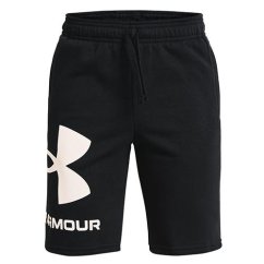 UA RIVAL FLEECE LOGO SHORTS-BLK