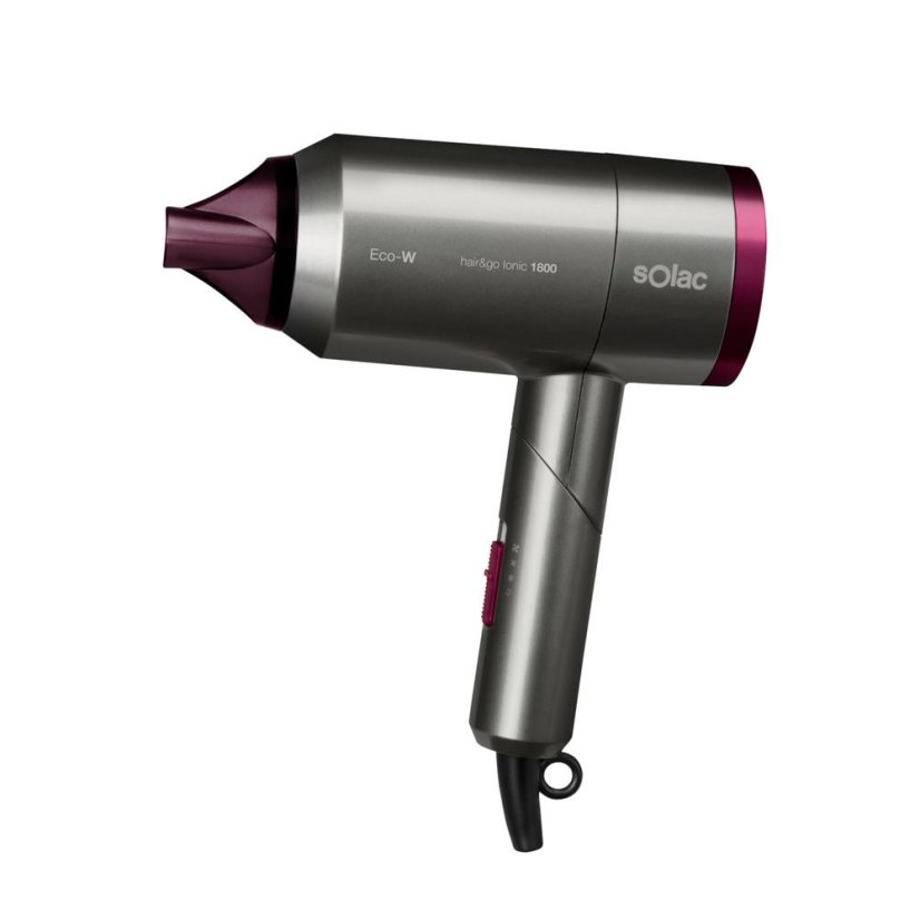 Fén na vlasy Solac Hair+Go Ionic SV7015 stříbrný