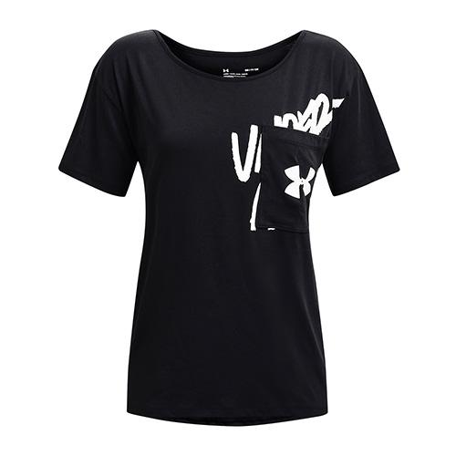 Dámske tričko Under Armour Lve Oversized Graphic WM Tee - Farba: Čierna, Veľkosť: XS