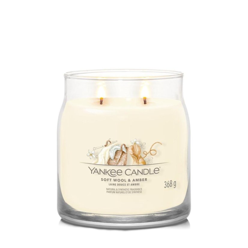 Świeca Yankee candle Signature średnia, Soft Wool & Amber