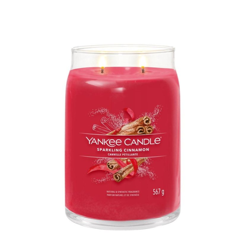 Yankee candle Signature Kerze, groß, Sparkling Cinnamon