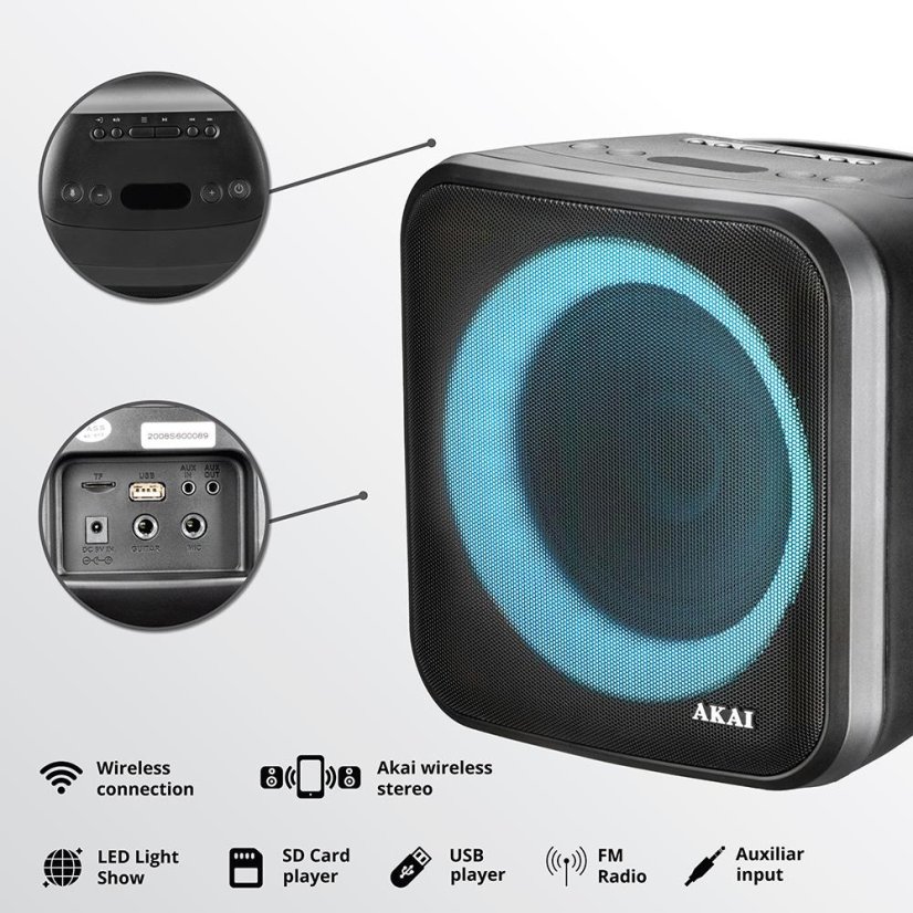 Lautsprecher AKAI ABTS-S6 schwarz