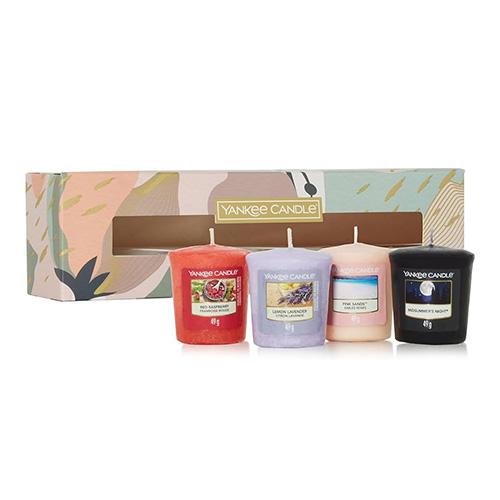 Geschenkset mit Yankee candle Votivkerzen, 4 x 49 g