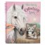 Spiral coloring book with Miss Melody sequin patch