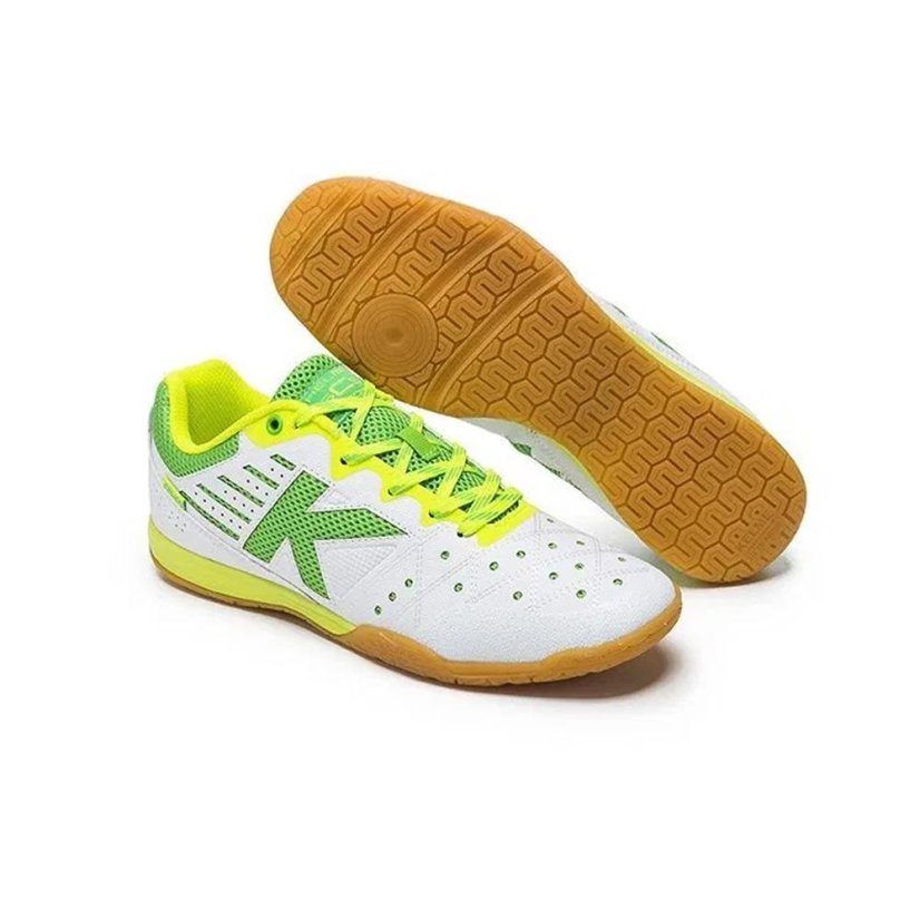 Sálová obuv Kelme Feline 6.0 - Barva: Bílá/zelená, Velikost: 38