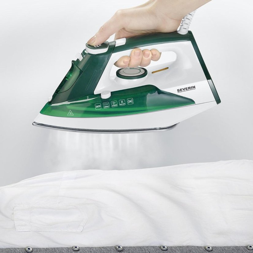Severin BA 3261 steam iron, white and green