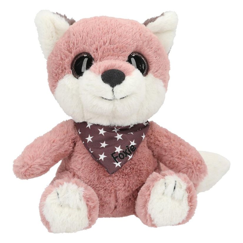 Snukis Foxie Plush Fox – 18 cm, pink and white