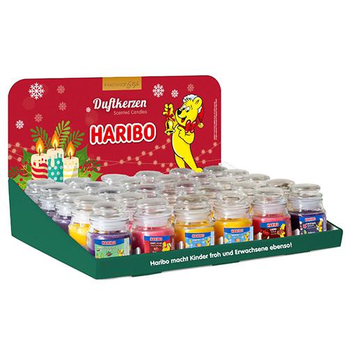 Zestaw świec zapachowych Haribo, ekspozytor 30 x 85 g