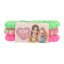 Set of 3 Top Model hair ties, neon green and pink shades