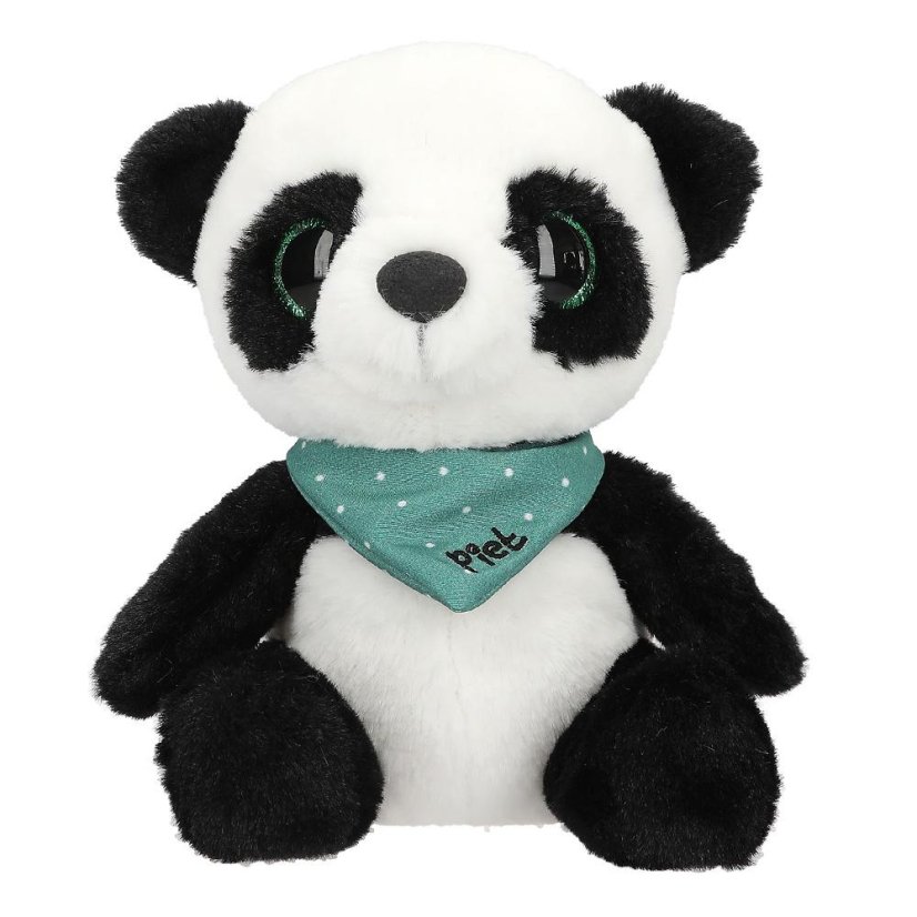 Snukis Piet Plush Panda – black and white, 18 cm
