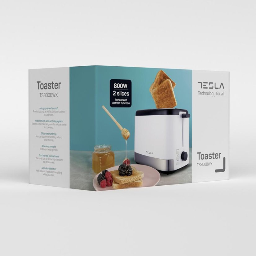 Toaster Tesla TS300BWX weiß