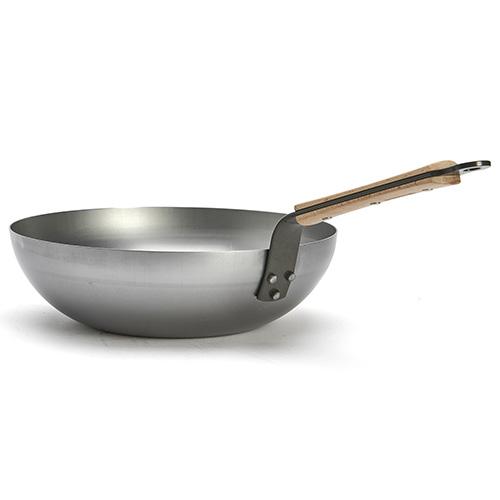 Patelnia WOK de Buyer Mineral B Bois 5717.28, 28 cm
