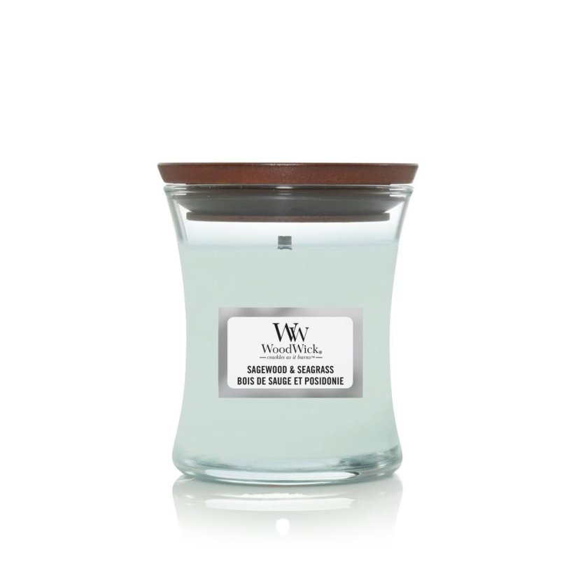 WoodWick Small Candle, Sagewood & Seagrass