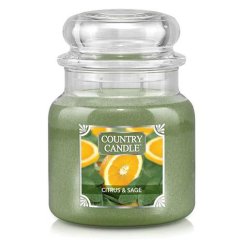 Svíčka Country Candle střední, Citrus & Sage