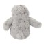 Snukis plush owl with carabiner, gray