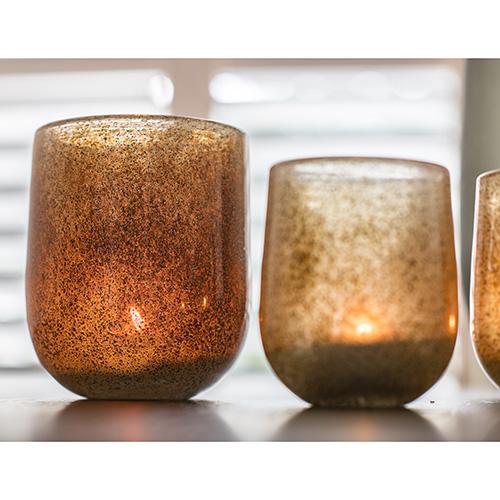 Glasvase DutZ Barrel Silver Brown