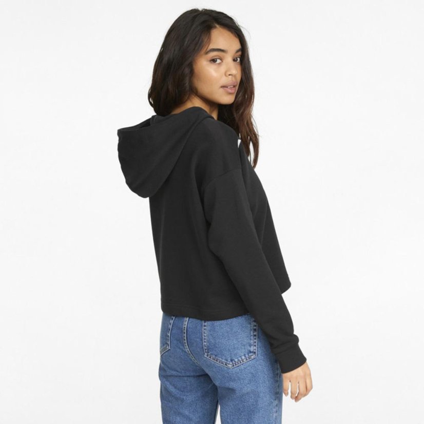 Damen-Sweatshirt Puma Power Tape Cropped - Farbe: Schwarz, Größe: S