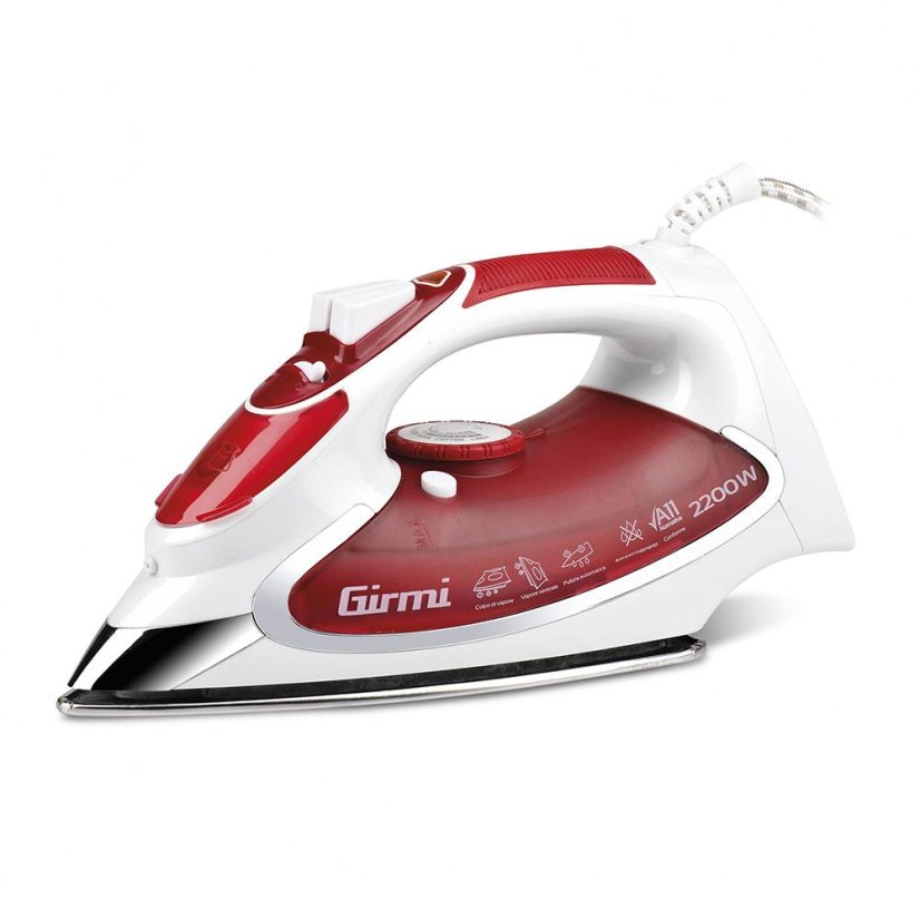 Girmi ST50 steam iron, white and red