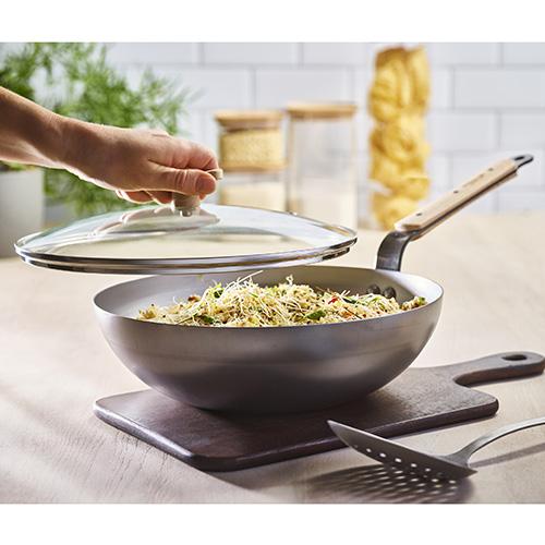 Patelnia WOK de Buyer Mineral B Bois 5717.28, 28 cm