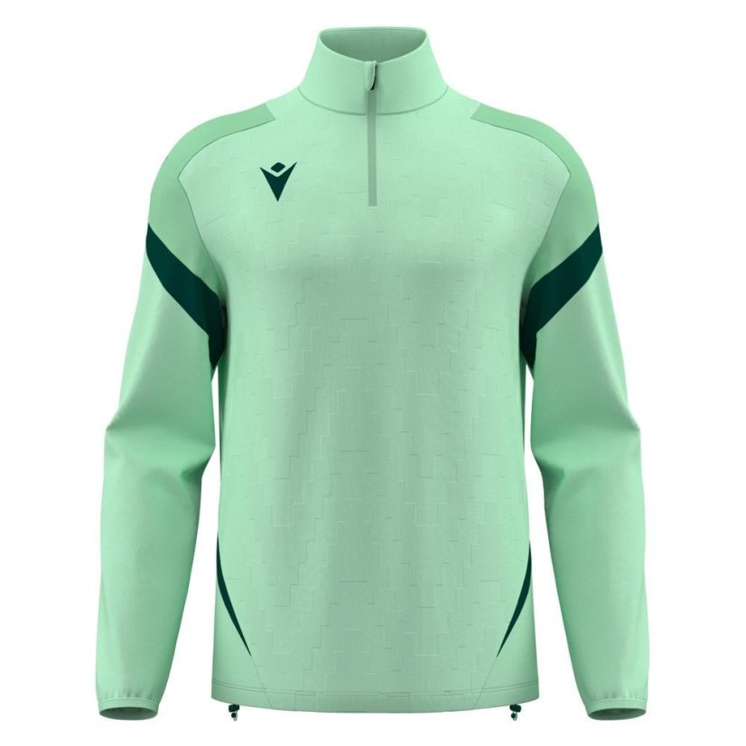 Sportovní top Macron Hollow 1/4 Zip - Barva: Zelená, Velikost: M