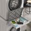 Universal spacer between washing machine and dryer with pull-out drawer and storage shelf Meliconi Torre Duo 656123 white
