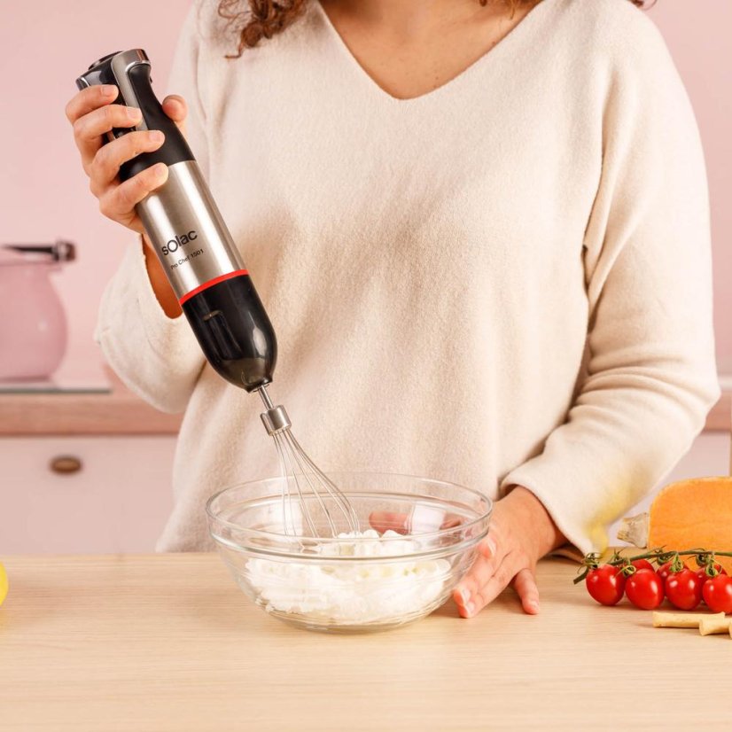 Solac Pro Chef 1501 hand blender with accessories, BA5618 stainless steel
