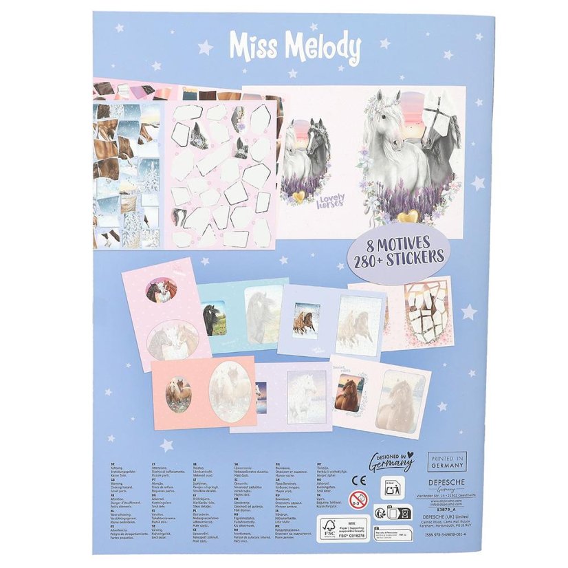 Kreatives Heft mit Zahlenaufklebern Miss Melody