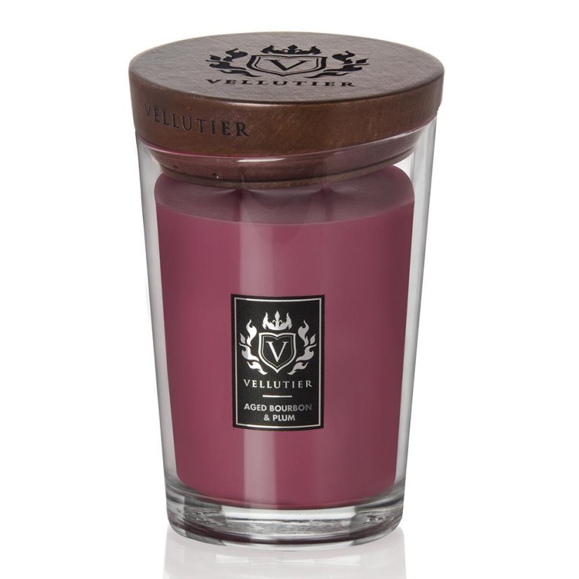 Große Kerze von Vellutier, Aged Bourbon & Plum
