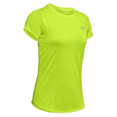 Under Armour Streaker 2.0 Short Sleeve Women's T-Shirt - Color: Neon green, Size: L
