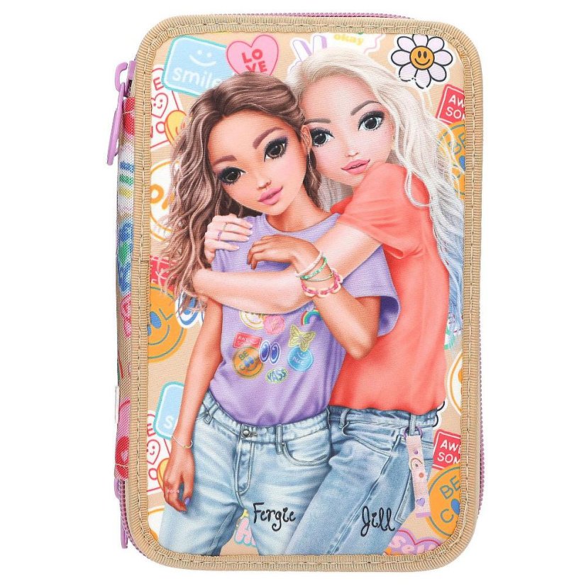 Three-tier pencil case with Top Model Girl Power, Fergie & Jill accessories