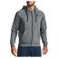 Men's Under Armour Rival Fleece FZ Hoodie - Color: Gray, Size: S