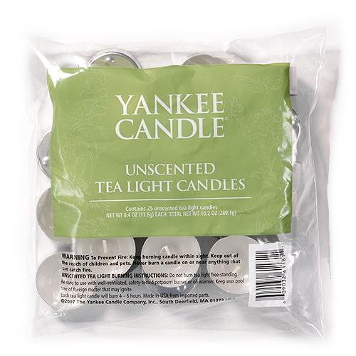 Yankee candle Teelichter 25 Stück, Unscented