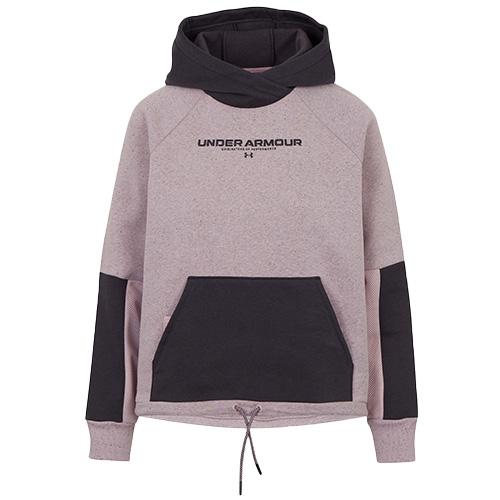 Under Armour Rival + Fleece Hoodie für Damen - Farbe: Grün, Größe: L