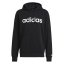 Pánska mikina Adidas Essentials French Terry Linear Logo Hoodie - Farba: Čierna, Veľkosť: L