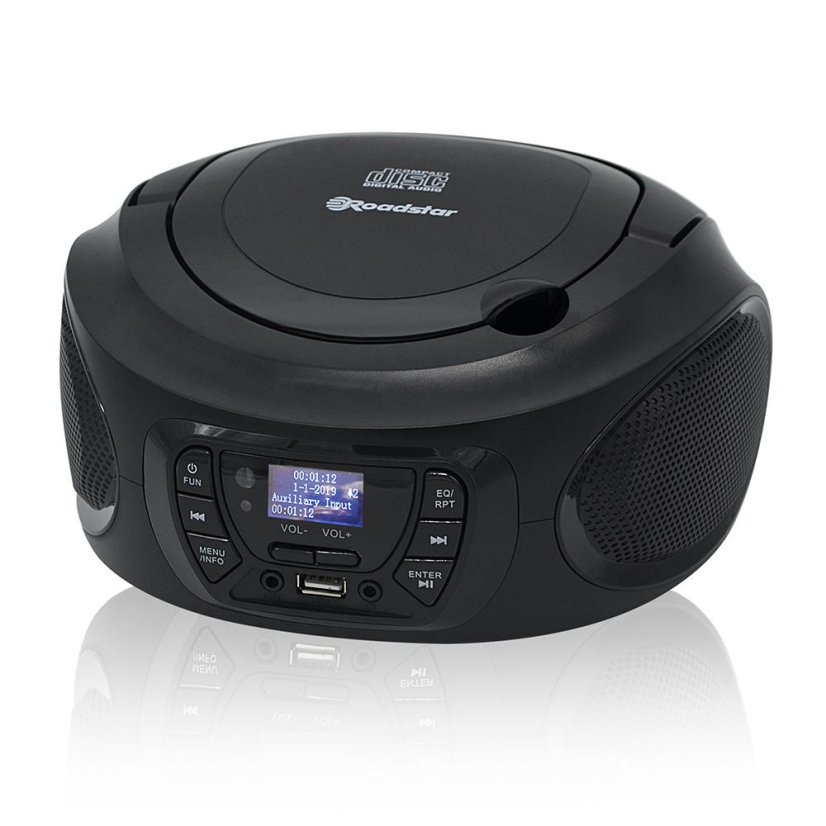 Roadstar CDR-375D+/BK čierny prenosný prehrávač