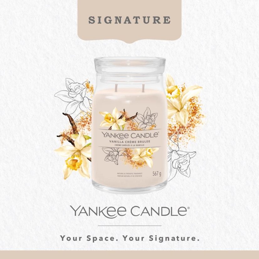 Svíčka Yankee Candle Signature velká, Vanilla Créme Brulée